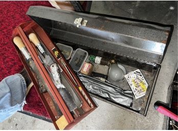 Grey Steel Toolbox With Contents