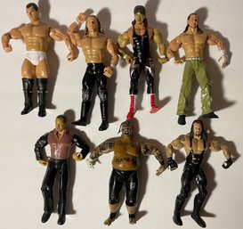 Lot Of 7 Various Wrestling Action Figures - WWE - Years 2003-2005