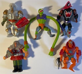 Lot Of 5 1980's Masters Of The Universe Action Figures And Weapons