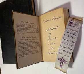 2 WWII Books/Ephemera: A Soldier's Prayer Book With Bookmark & Hitler's Last Days 1947 By Roper