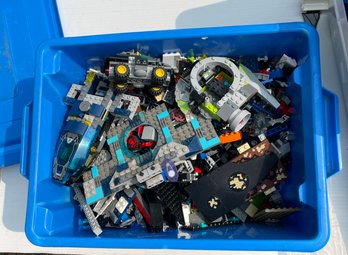 LEGO Tub With Lid Full Of Legos - Total Weight Over 7 Pounds