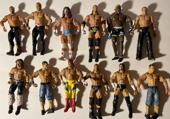 Lot Of 12 Various Wrestling Action Figures - WWE - Years 2009-2011