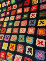 Vintage Granny Squares Blanket - Approx. 60' X  38'