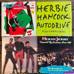 Lot Of 4 Vinyl Records  - Michael Jackson, Herbie Hancock, Al Jarreau, Cameo