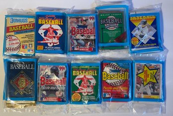 Lot Of 10 Unopened 'Vintage Packs From The Past' Sealed Assorted Baseball Packs Of Cards