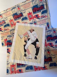 MLB Hall Of Fame Cooperstown Gift Shop Bags With Purchased Norman Rockwell Print On Canvas