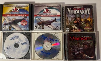 6 PC Computer Video Games - See Pic For Titles