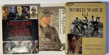3 World War 2 Books:  Waffen SS Volume 5, Uniforms Of The German Soldier, World War II G.I.