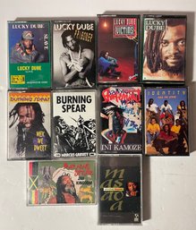 Lot Of 10 Vintage Reggae / Roots Reggae Cassettes  - 1990's - Lucky Dube Et Al.
