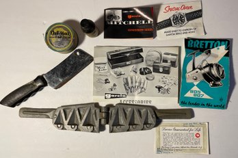 Vintage Lot Of Fishing Items And Ephemera