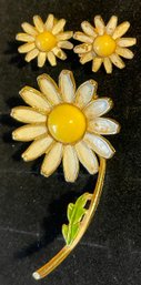 Vintage Weiss SUNFLOWER Earrings And Brooch Set