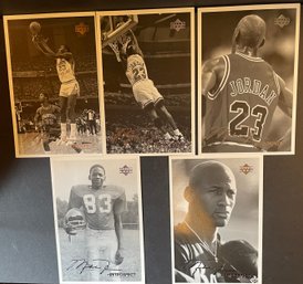Set Of 5 Michael Jordan Upper Deck Postcards