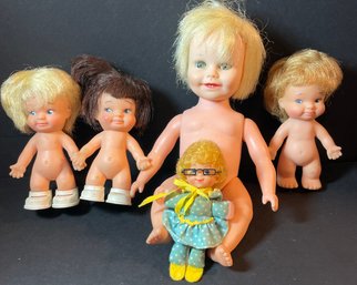 Lot Of 5 1960's Dolls / Mrs. Beasley / Suzy Cute  PEE WEES  Mattell, Deluxe Redding, UD Co.