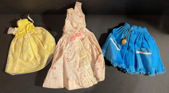 1960s Barbie Party Dress, Skipper Flower Girl Dress, Tammy Fringed Skirt