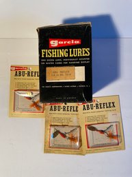 Lot Of 3 Vintage Abu Garcia Reflex Fishing Lures No. 7616 With Retail Shop Box! Sweden