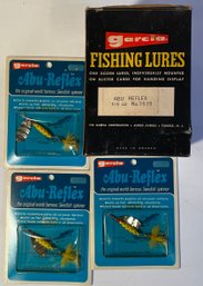 Lot Of 3 Vintage Abu Garcia Reflex Fishing Lures No. 7635 With Retail Shop Box! Sweden