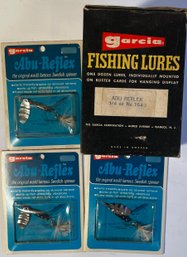 Lot Of 3 Vintage Abu Garcia Reflex Fishing Lures No. 7640 With Retail Shop Box! Sweden