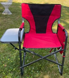 Adventuridge Camping & Beach / Sideline Chair With Pockets And Side Tray  Great Condition