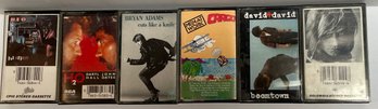 Lot Of 6 Vintage Rock Cassettes Men At Work, Eddie Money, Hall & Oates, Reo Speedwagon Etc