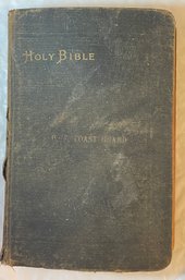 1902 Coast Guard Bible Issued To C.E. Peckham - Inscribed With Coast Guard Career Timeline & Assigns - Fishers
