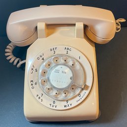 Vintage New York Telephone Rotary Dial Telephone Phone Pink Cream
