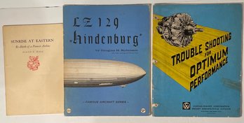 Aeronautical Historical Ephemera - 3 Books - Hindenburg, Eastern Airlines, Curtis Wright