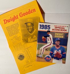 1985 NY Mets Official Score Book From Shea Stadium - Dwight Gooden's 2nd Year With WPLJ 'K' Poster