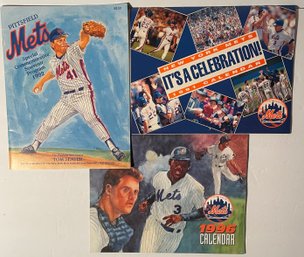 NY Mets Official 1991 & 1996 Team Calendars  Plus 1992 Pittsfield Mets Tom Seaver Commemarotive Program