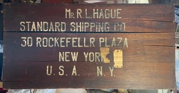 Standard Oil Large Historic 1920s Maritime Shipping Chest - Oilmen Hague & Black Provenance - MUST READ