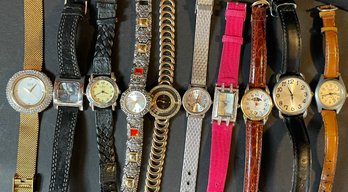 Lot Of 10 Ladies Watches Assorted Brands & Styles