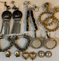 Jewelry Grab Bag - 8 Pairs Of Earrings