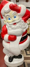 Vintage Santa Claus With Naughty / Nice List Blow Mold 44' Tall