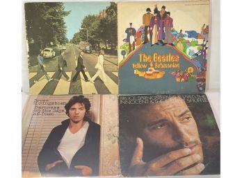 Lot Of  4 Vintage Vinyl Records Springsteen, Beatles  .... 1014