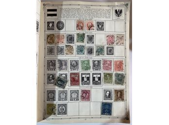 Aristocrat World Stamp Album With Loose Stamps Lot