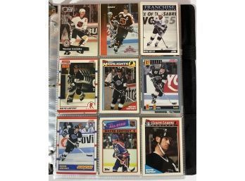 NHL Cards 18 Page Binder Of Gretzky, Lemieux, & Lindros