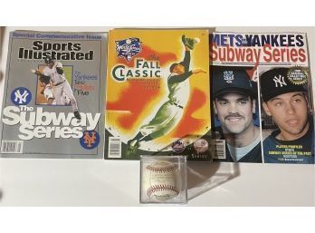 2000 Subway Series Memorabilia - Game Ball, Official Program, Sports Illustrated, Local Magazine