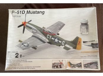 Testors Vintage Military Aircraft Model P-51D Mustang 1/48 Scale Unopened