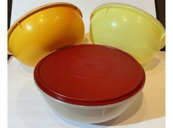 3 Tupperware Large 274-5  Fix N Mix Bowls With Lids