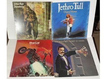 Lot Of 4  Vintage Vinyl Records - Meat Loaf, 2 Jethro Tull, Blue Oyster Cult