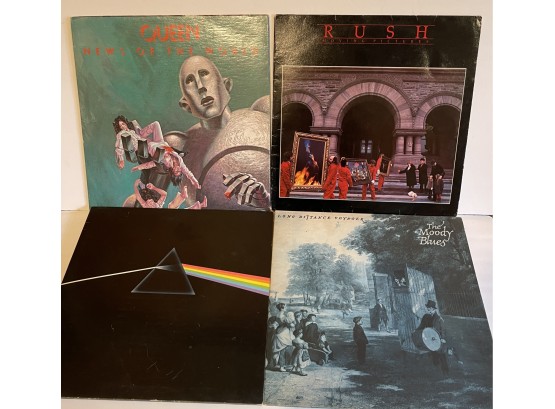 Lot Of 4 Vinyl Records Pink Floyd, Rush, Queen Etc