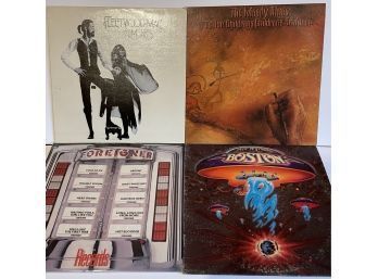 Lot Of 4 Vinyl Records Fleetwood Mac, Boston, Foreigner Etc