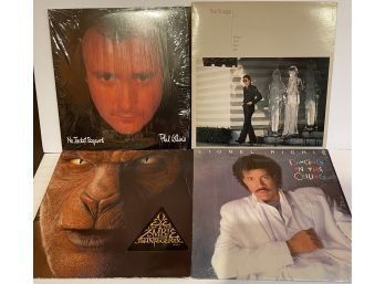 Lot Of 4  Vinyl Records - Phil Collins, Boz Scaggs, John Fogarty, Lionel Ritchie