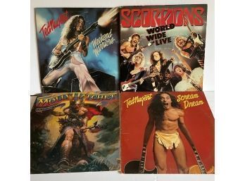Lot Of 4 Vinyl Records - Molly Hatchet, Ted Nugent, Scorpions
