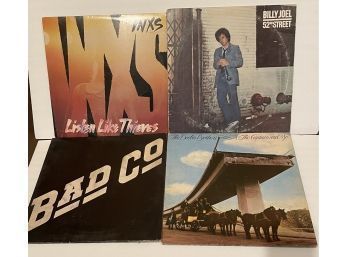 Lot Of 4 Vinyl Records - Billy Joel, Bad Company, INXS, Doobie Brothers