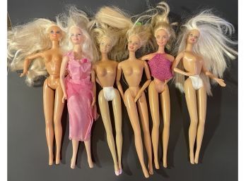 Barbie Dolls Lot Of 6 - All Marked 'Mattel Inc. 1966'