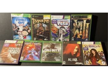 Lot Of 9 XBOX Multiple Versions Video Games - See Pics For Titles
