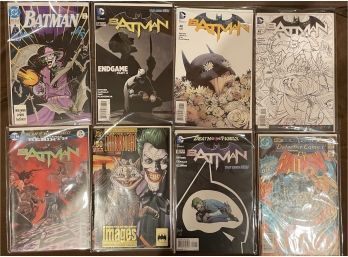 8 Batman Comic Books & Variants - In Protective Sleeves And Cardboard