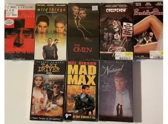 8 VHS Movies: 7 Sealed New Old Stock - Horror Etc- Plus True Blood Season 1, 2 DVD Sets Please Read