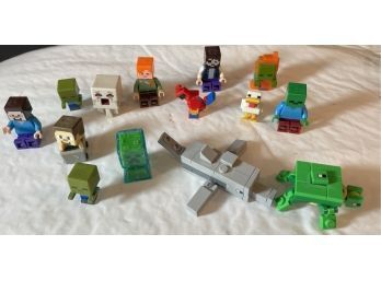 Lot Of 14 Minecraft Minifigures - Mostly Lego