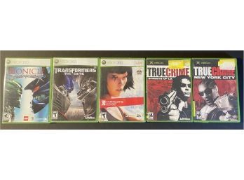 Lot Of 5 XBOX Video Games - See Pics For Titles